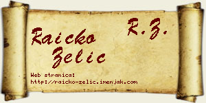 Raičko Zelić vizit kartica